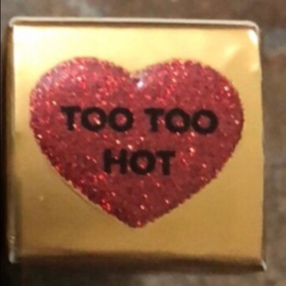 Too Faced metallic lipstick (too too hot)